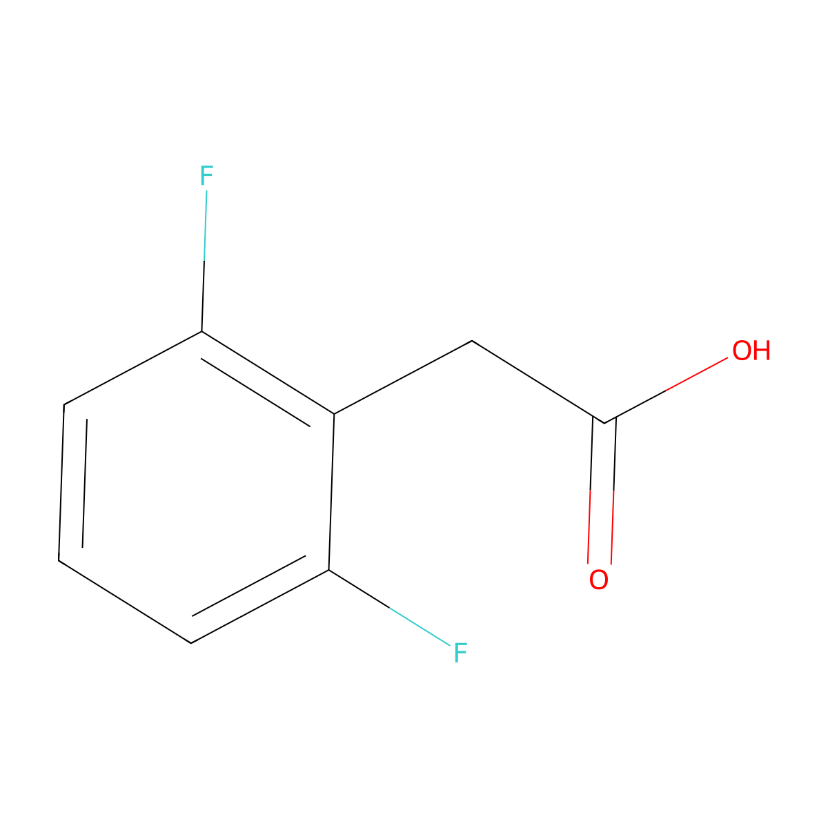 2,6-Difluorophenylacetic acid molecular structure, CAS 85068-28-6