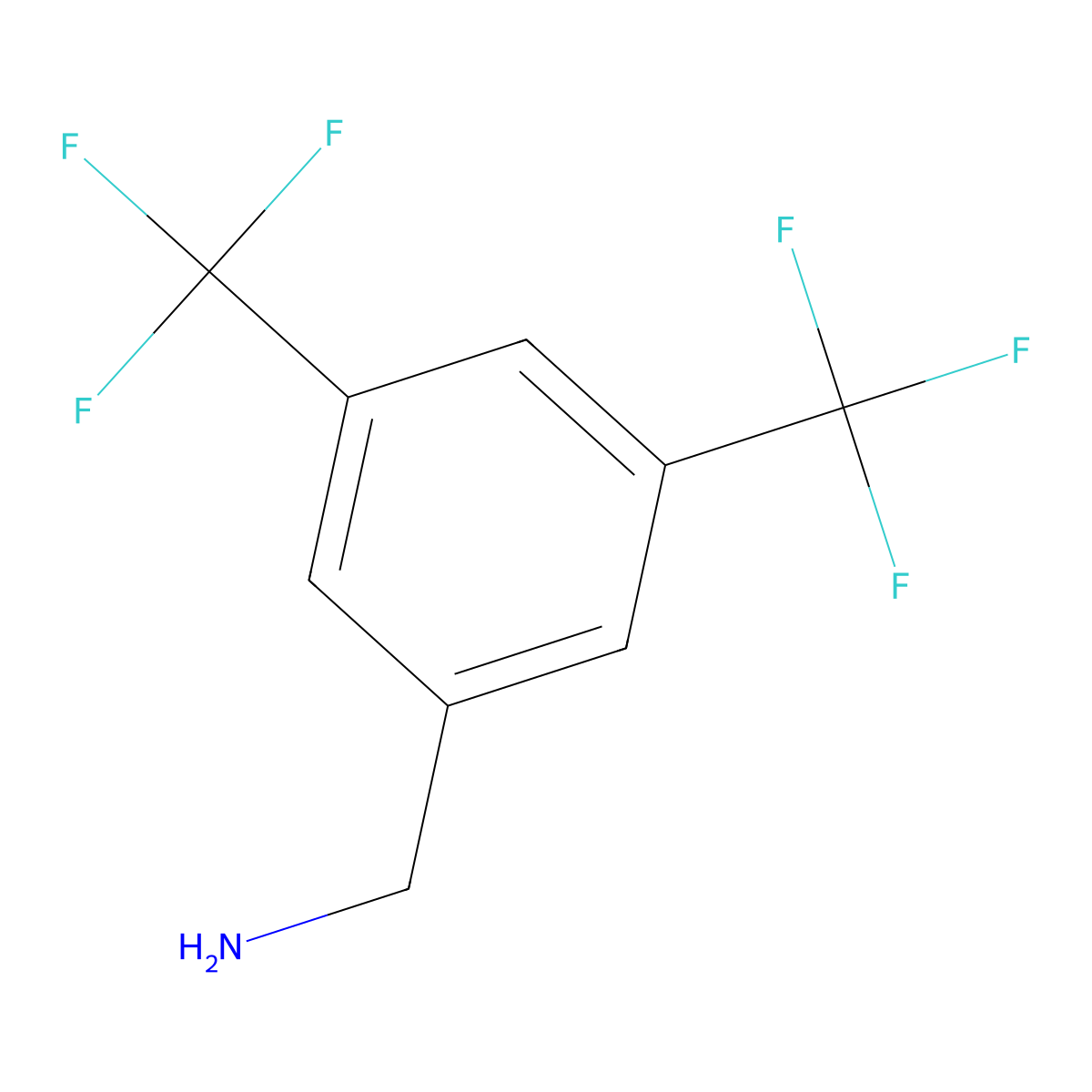 3,5-Bis(trifluoromethyl)benzylamine molecular structure, CAS 85068-29-7