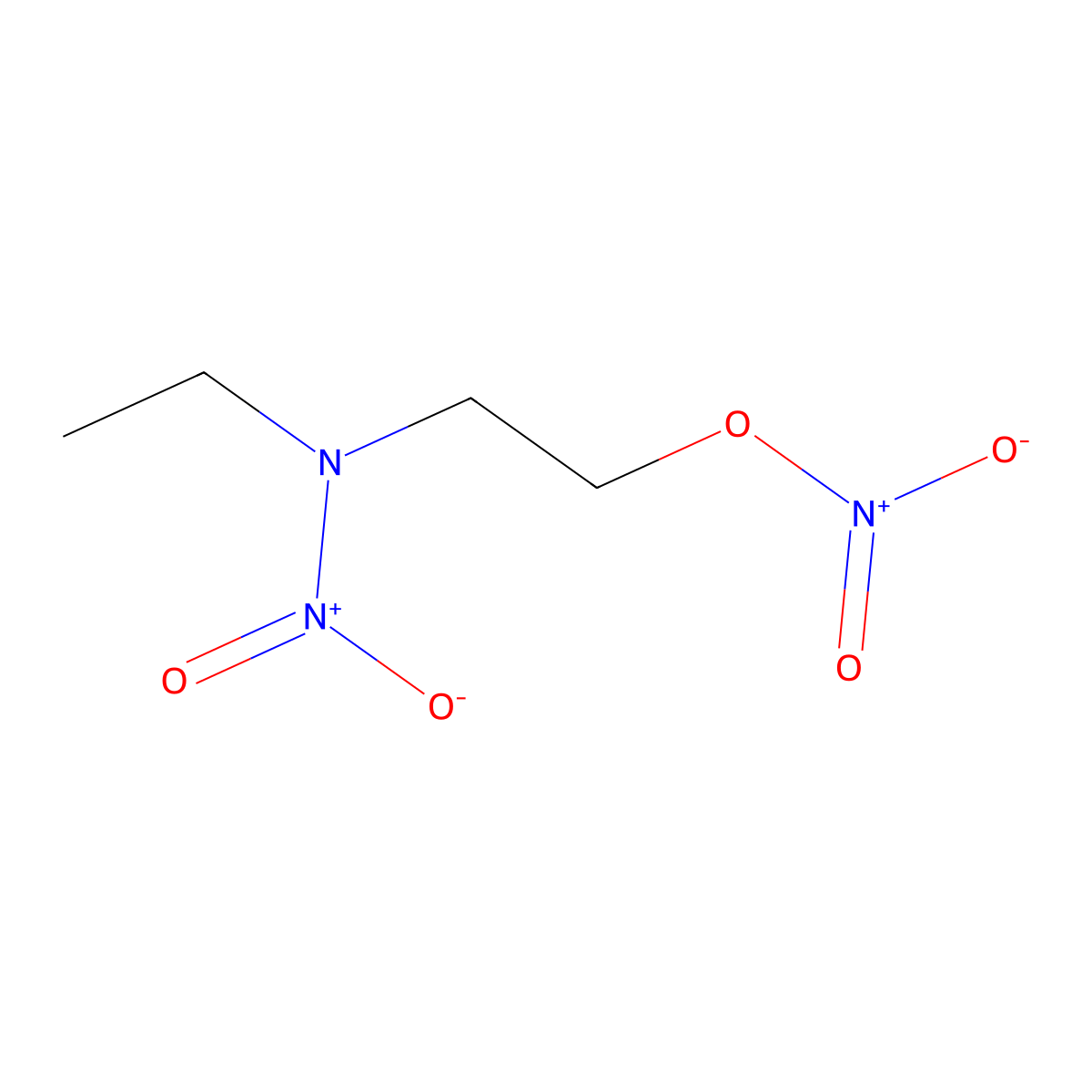 N-Ethyl-2-nitratoethylnitramine molecular structure, CAS 85068-73-1
