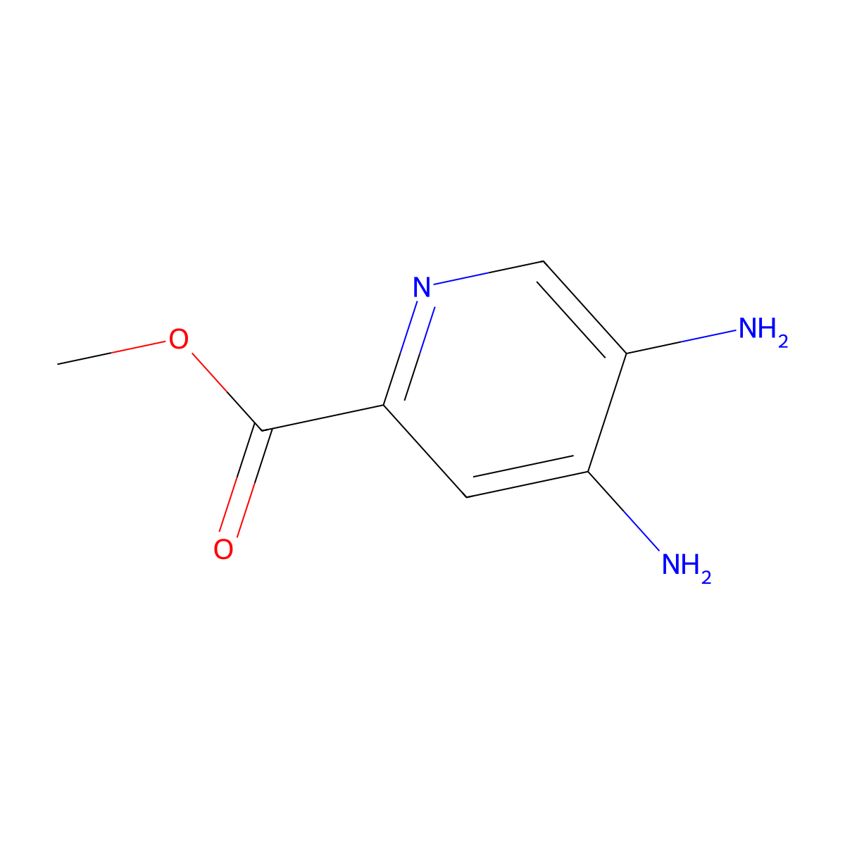 Methyl 4,5-diaminopicolinate molecular structure, CAS 850689-13-3