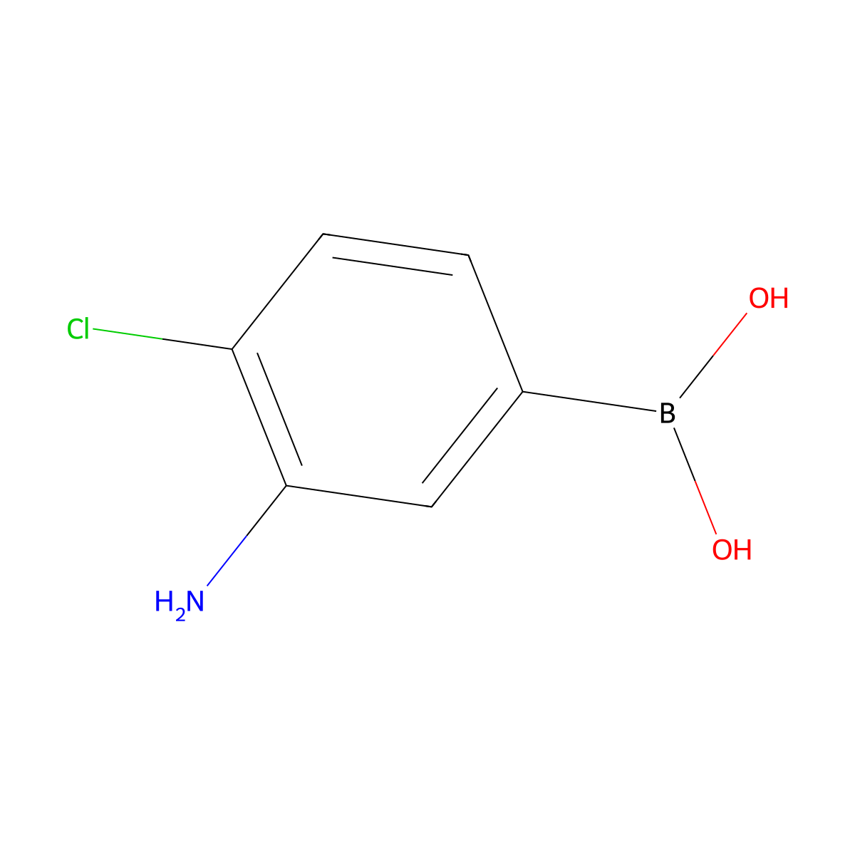 3-Amino-4-chlorophenylboronic acid molecular structure, CAS 850689-36-0
