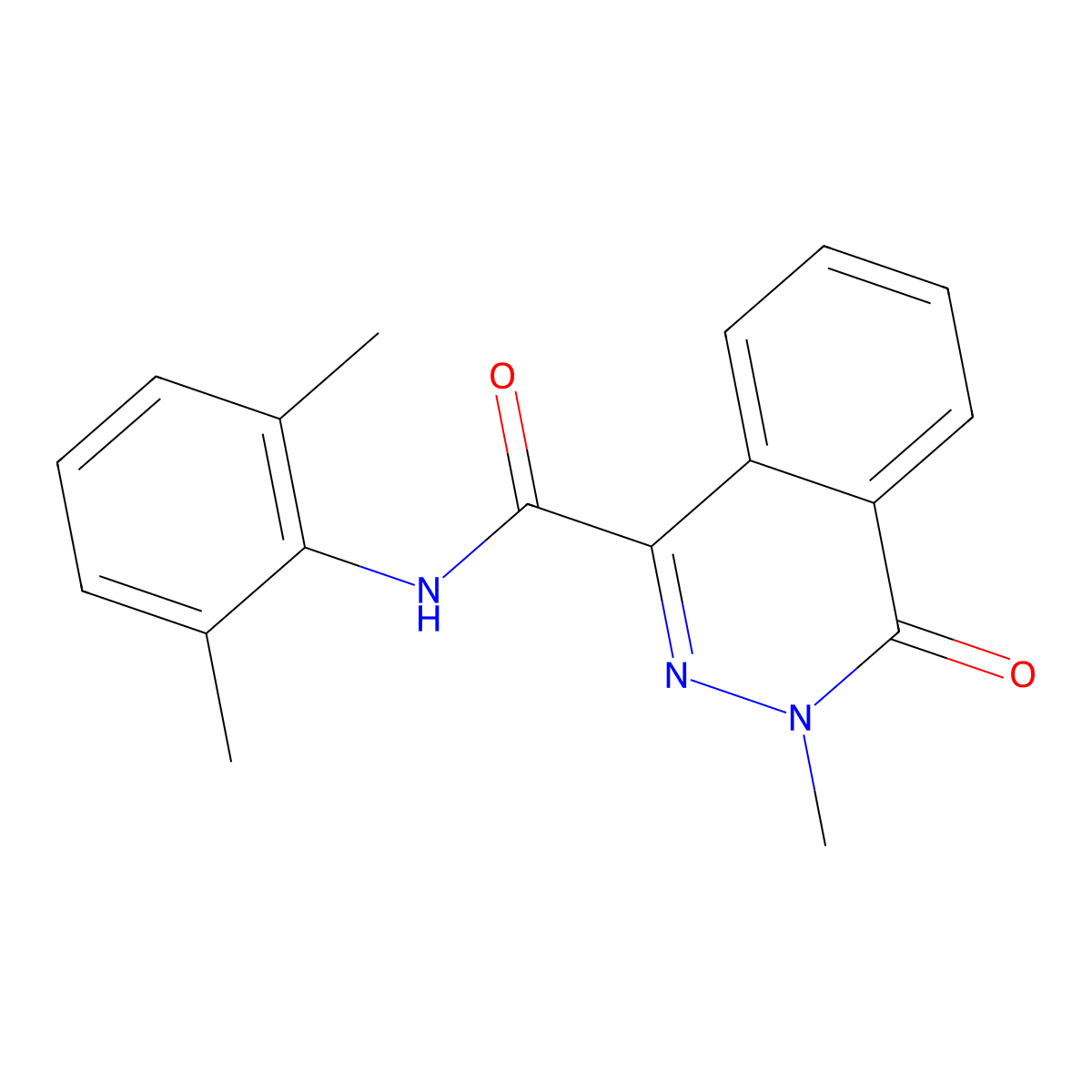 N-(2,6-dimethylphenyl)-3-methyl-4-oxophthalazine-1-carboxamide molecular structure, CAS 850703-31-0