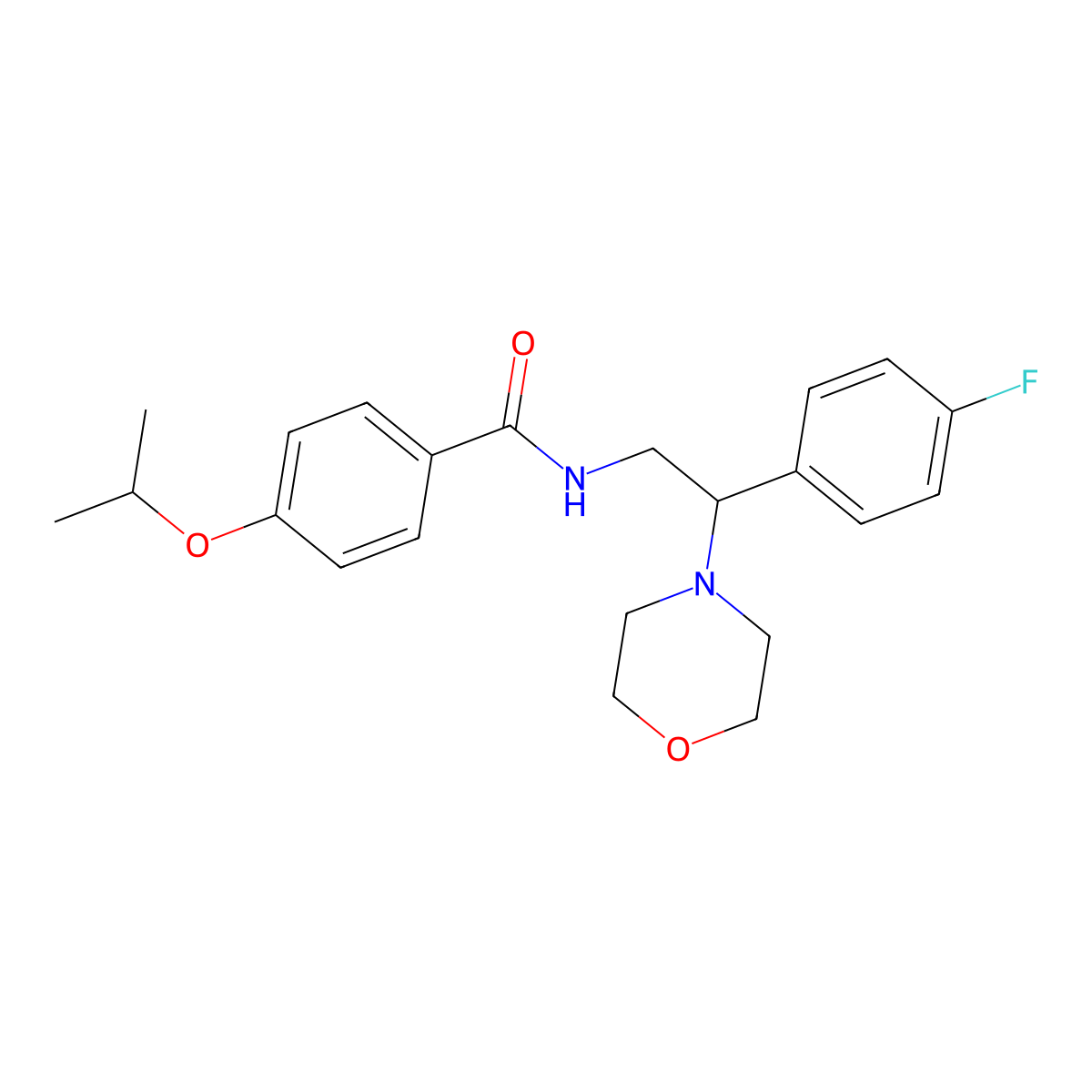 N-(2-(4-fluorophenyl)-2-morpholinoethyl)-4-isopropoxybenzamide molecular structure, CAS 850704-48-2