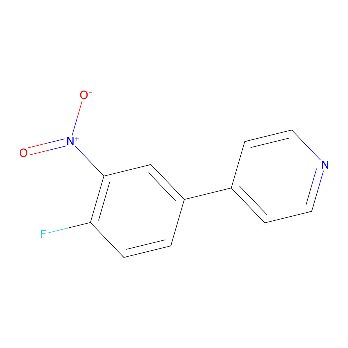 4-(4-Fluoro-3-nitrophenyl)pyridine molecular structure, CAS 850713-83-6