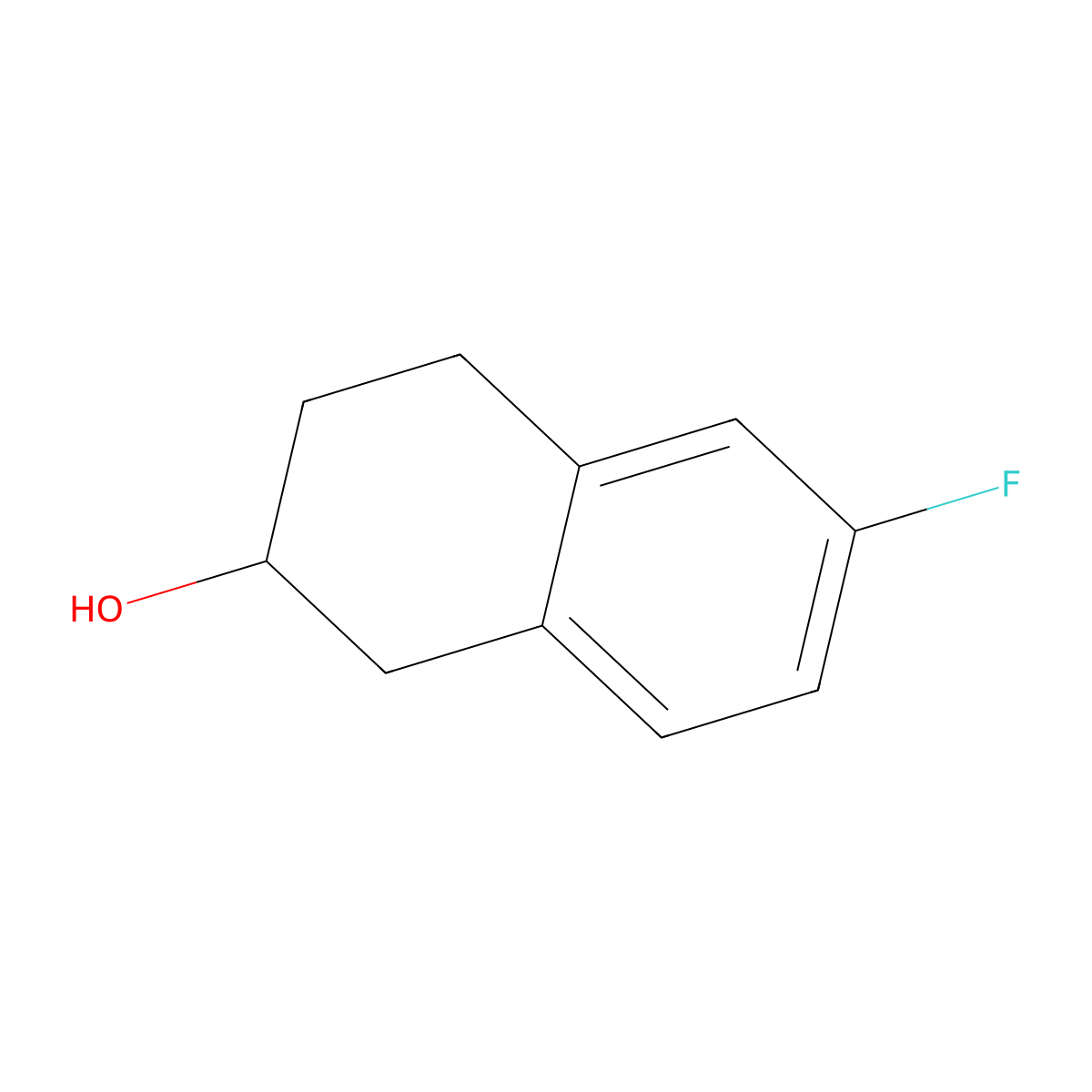 6-Fluoro-1,2,3,4-tetrahydronaphthalen-2-ol molecular structure, CAS 85072-31-7