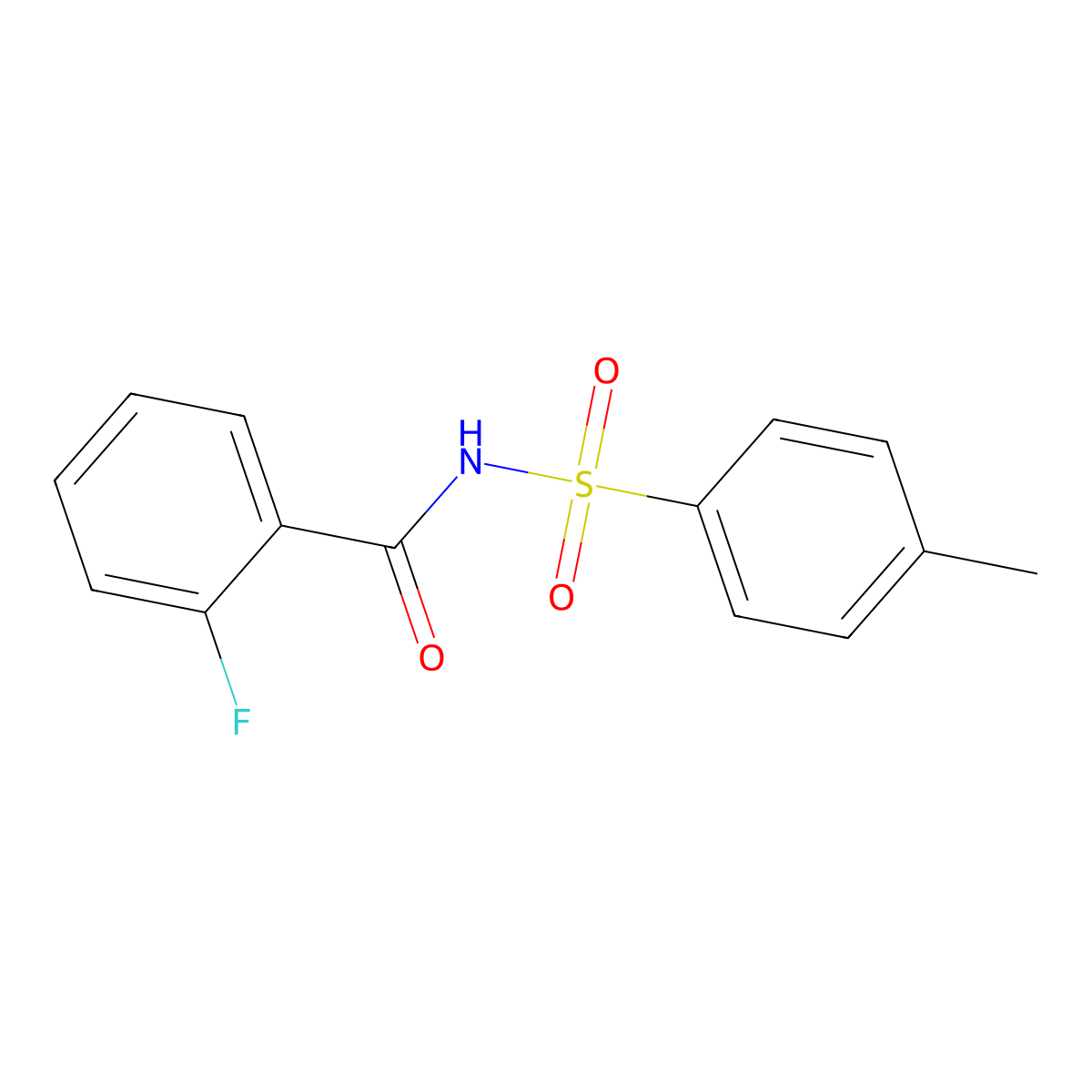 2-fluoro-N-(4-methylbenzenesulfonyl)benzamide molecular structure, CAS 850720-97-7
