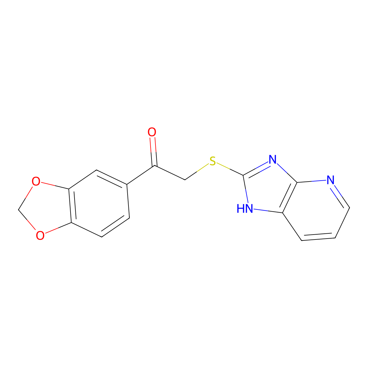 1-(1,3-benzodioxol-5-yl)-2-(1H-imidazo[4,5-b]pyridin-2-ylsulfanyl)ethanone molecular structure, CAS 850729-00-9