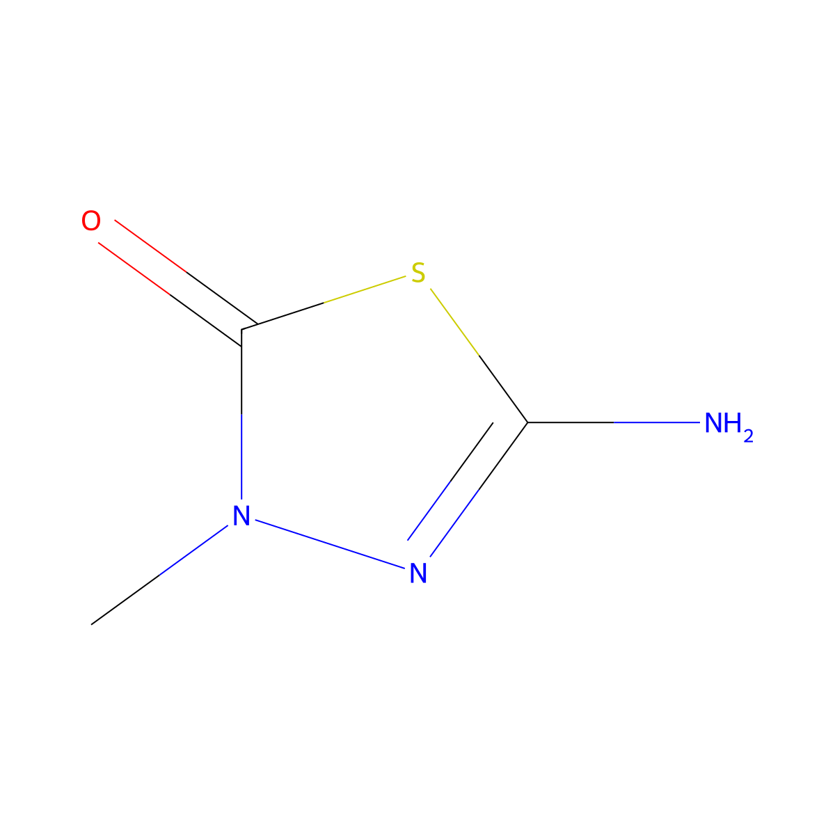 5-Amino-3-methyl-2,3-dihydro-1,3,4-thiadiazol-2-one molecular structure, CAS 85073-03-6