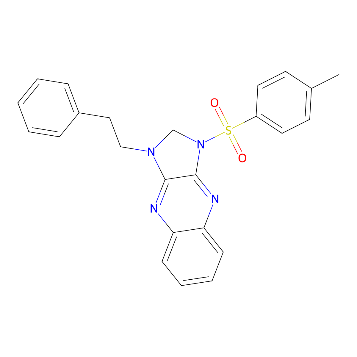 1-phenethyl-3-tosyl-2,3-dihydro-1H-imidazo[4,5-b]quinoxaline molecular structure, CAS 850737-62-1