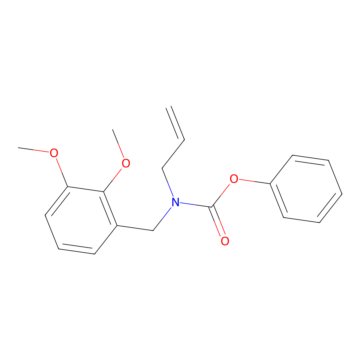 phenyl N-[(2,3-dimethoxyphenyl)methyl]-N-prop-2-enylcarbamate molecular structure, CAS 850738-81-7
