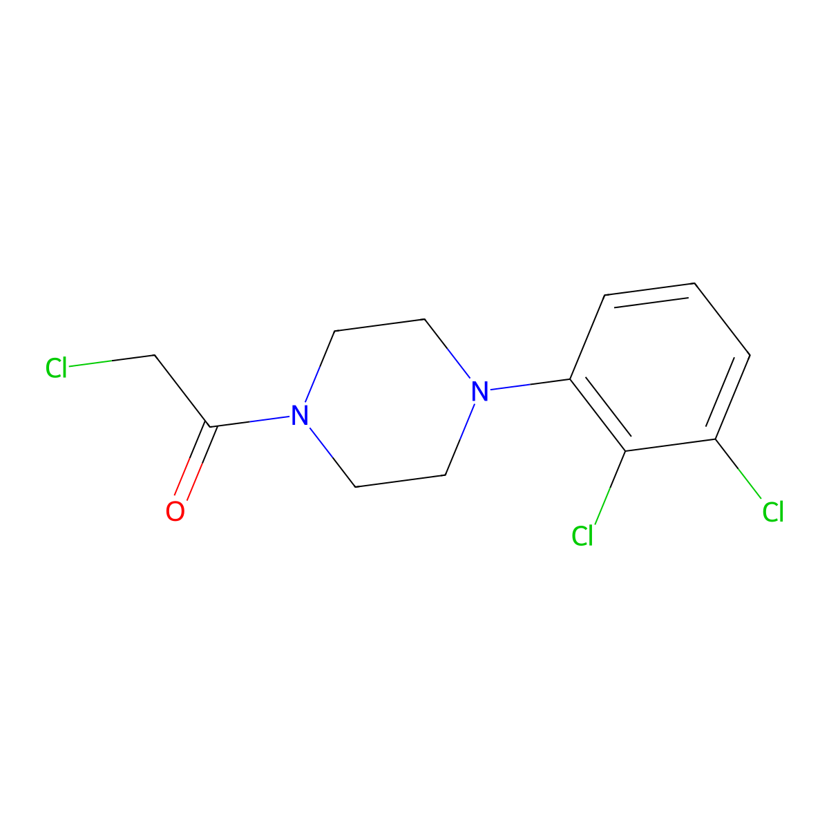 2-Chloro-1-[4-(2,3-dichlorophenyl)piperazin-1-yl]ethanone molecular structure, CAS 850739-75-2