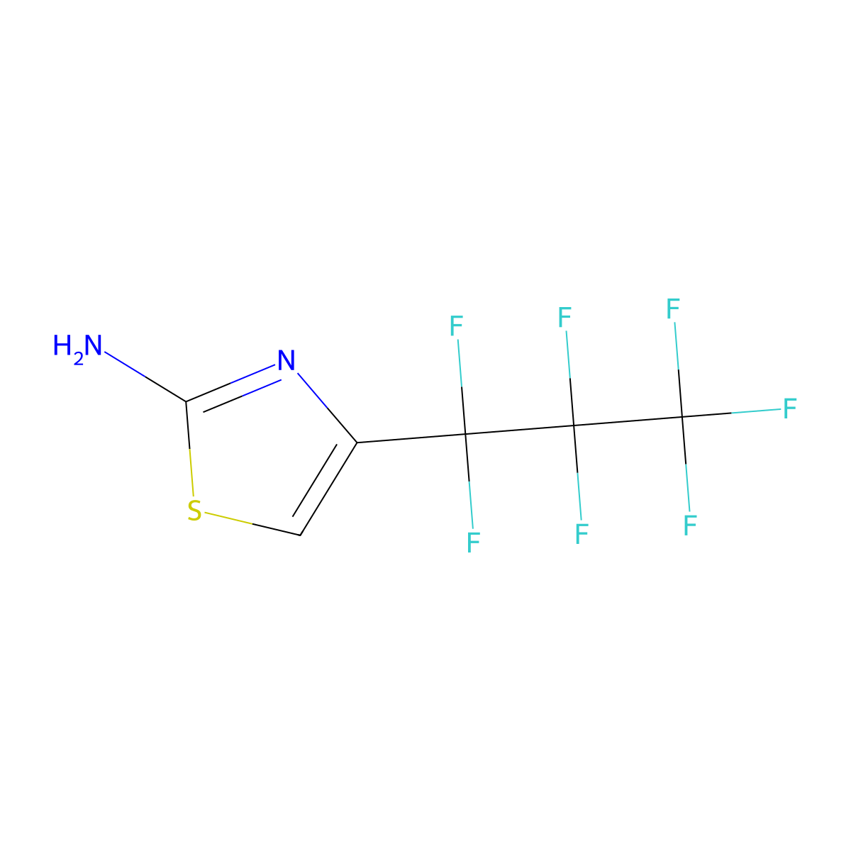 4-(Heptafluoropropyl)-1,3-thiazol-2-amine molecular structure, CAS 850747-87-4