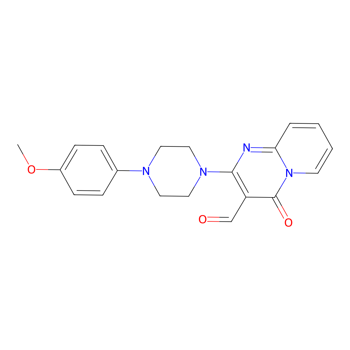 2-[4-(4-methoxyphenyl)piperazin-1-yl]-4-oxo-4H-pyrido[1,2-a]pyrimidine-3-carbaldehyde molecular structure, CAS 850751-72-3