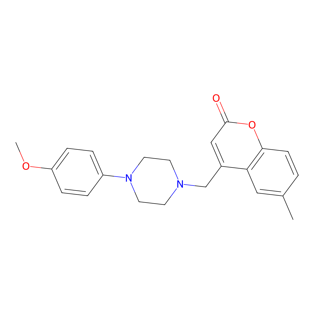 4-{[4-(4-methoxyphenyl)piperazin-1-yl]methyl}-6-methyl-2H-chromen-2-one molecular structure, CAS 850765-08-1