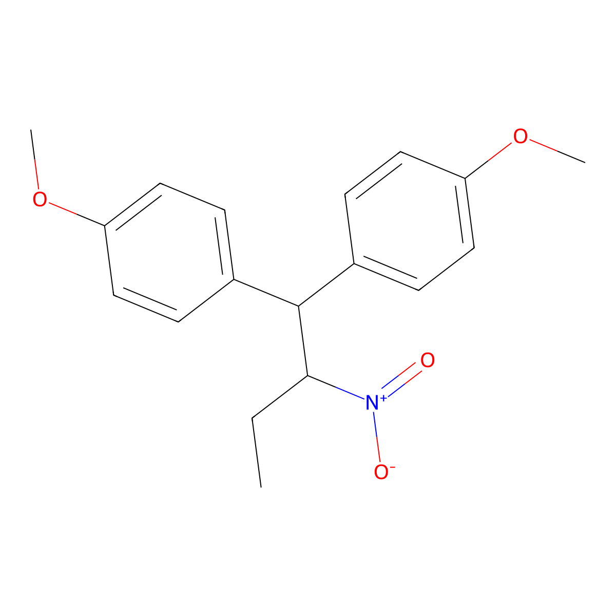 Benzene, 1,1'-(2-nitrobutylidene)bis(4-methoxy- molecular structure, CAS 85078-20-2