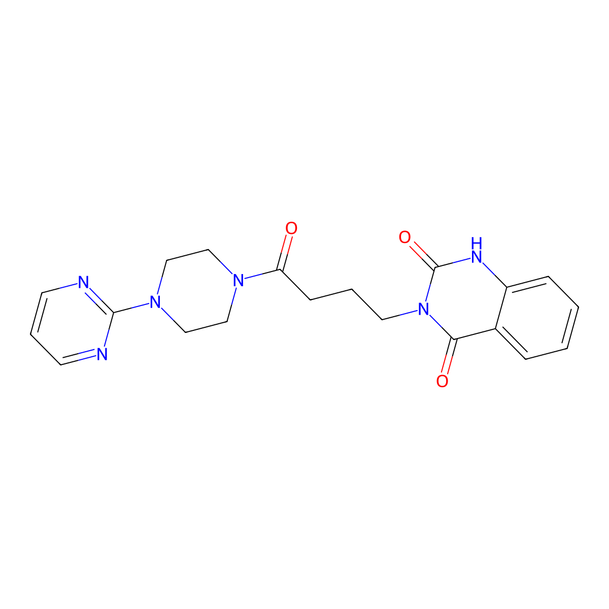 3-(4-oxo-4-(4-(pyrimidin-2-yl)piperazin-1-yl)butyl)quinazoline-2,4(1H,3H)-dione molecular structure, CAS 850780-93-7