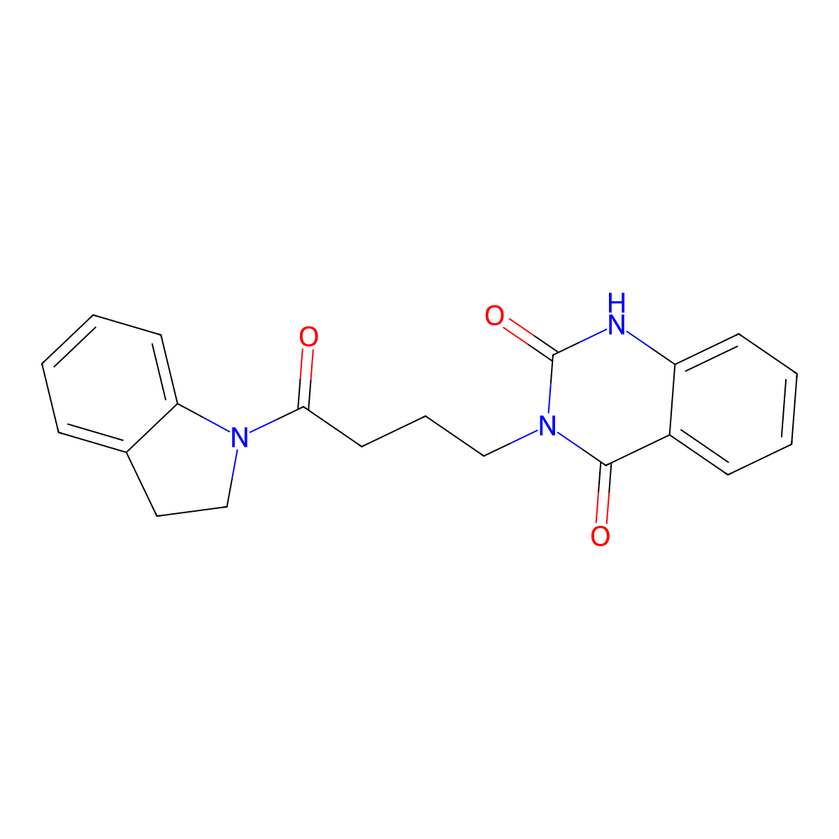3-(4-(indolin-1-yl)-4-oxobutyl)quinazoline-2,4(1H,3H)-dione molecular structure, CAS 850781-00-9