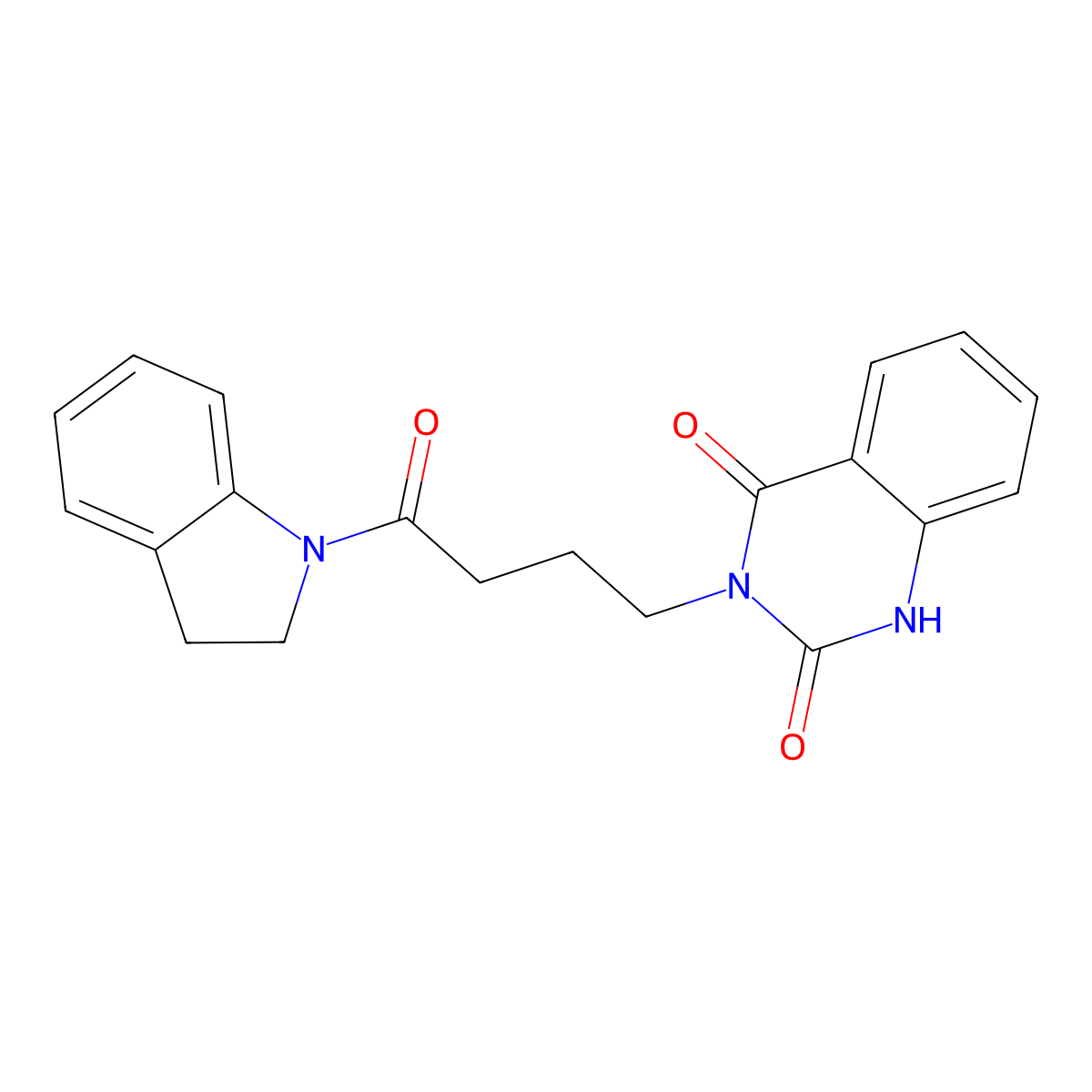 3-(4-(indolin-1-yl)-4-oxobutyl)quinazoline-2,4(1H,3H)-dione molecular structure, CAS 850781-00-9