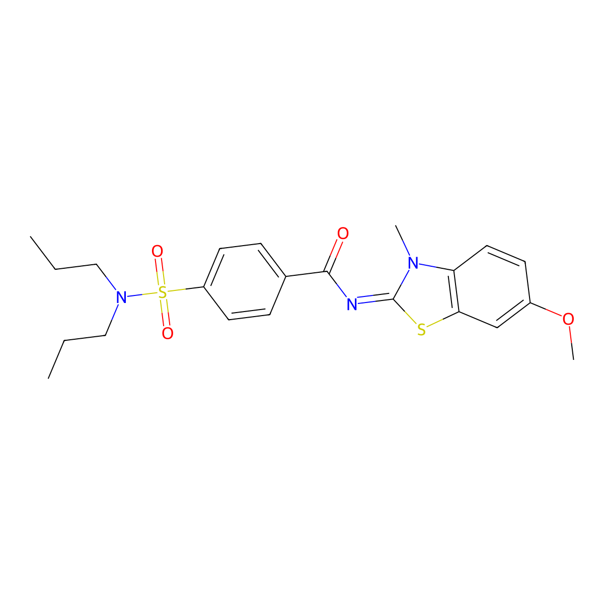 (E)-4-(N,N-dipropylsulfamoyl)-N-(6-methoxy-3-methylbenzo[d]thiazol-2(3H)-ylidene)benzamide molecular structure, CAS 850781-98-5