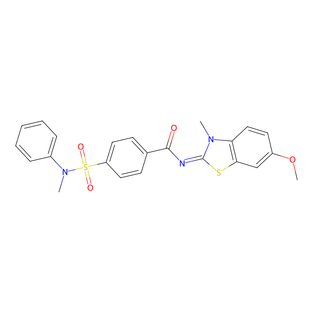 (E)-N-(6-methoxy-3-methylbenzo[d]thiazol-2(3H)-ylidene)-4-(N-methyl-N-phenylsulfamoyl)benzamide molecular structure, CAS 850782-00-2