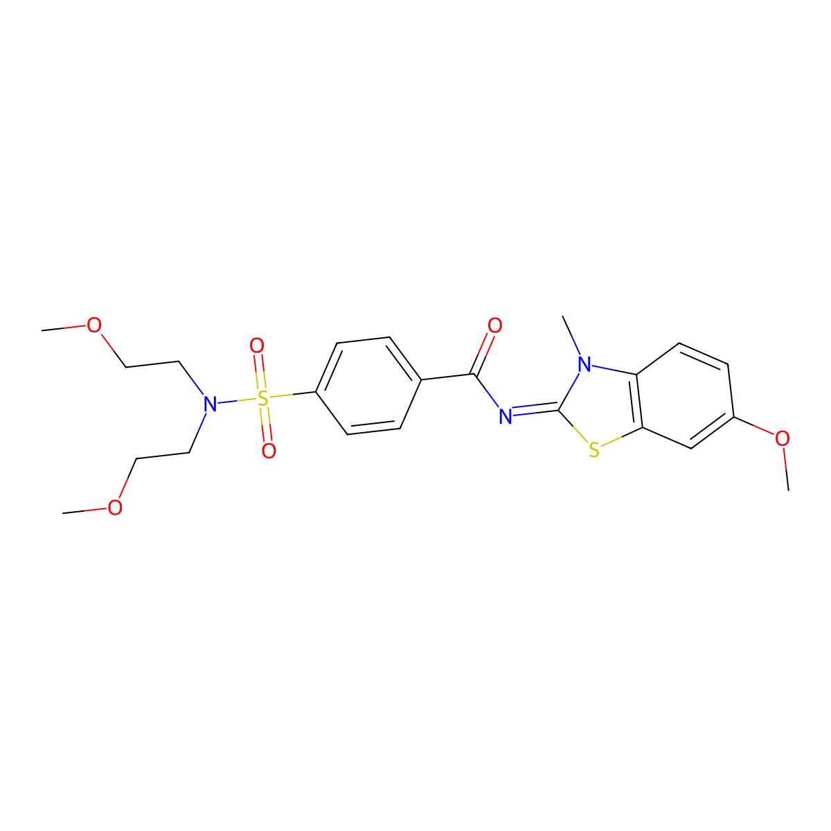 (E)-4-(N,N-bis(2-methoxyethyl)sulfamoyl)-N-(6-methoxy-3-methylbenzo[d]thiazol-2(3H)-ylidene)benzamide molecular structure, CAS 850782-01-3