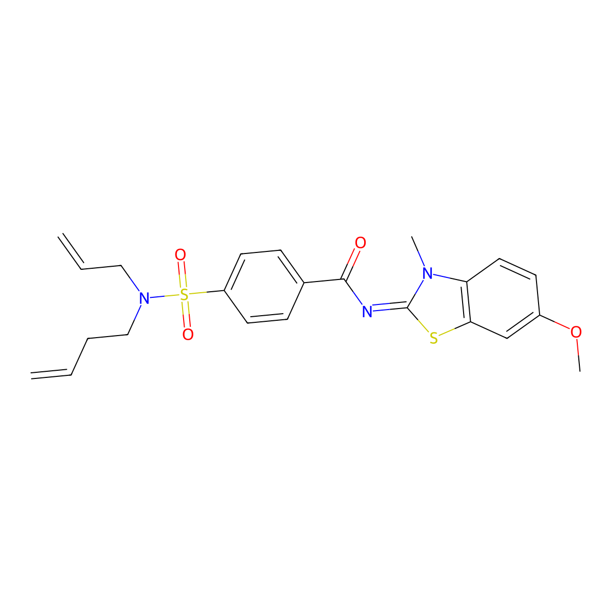 (E)-4-(N-allyl-N-(but-3-en-1-yl)sulfamoyl)-N-(6-methoxy-3-methylbenzo[d]thiazol-2(3H)-ylidene)benzamide molecular structure, CAS 850782-12-6