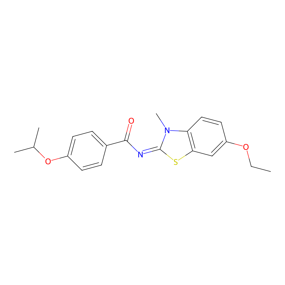 (E)-N-(6-ethoxy-3-methylbenzo[d]thiazol-2(3H)-ylidene)-4-isopropoxybenzamide molecular structure, CAS 850782-17-1