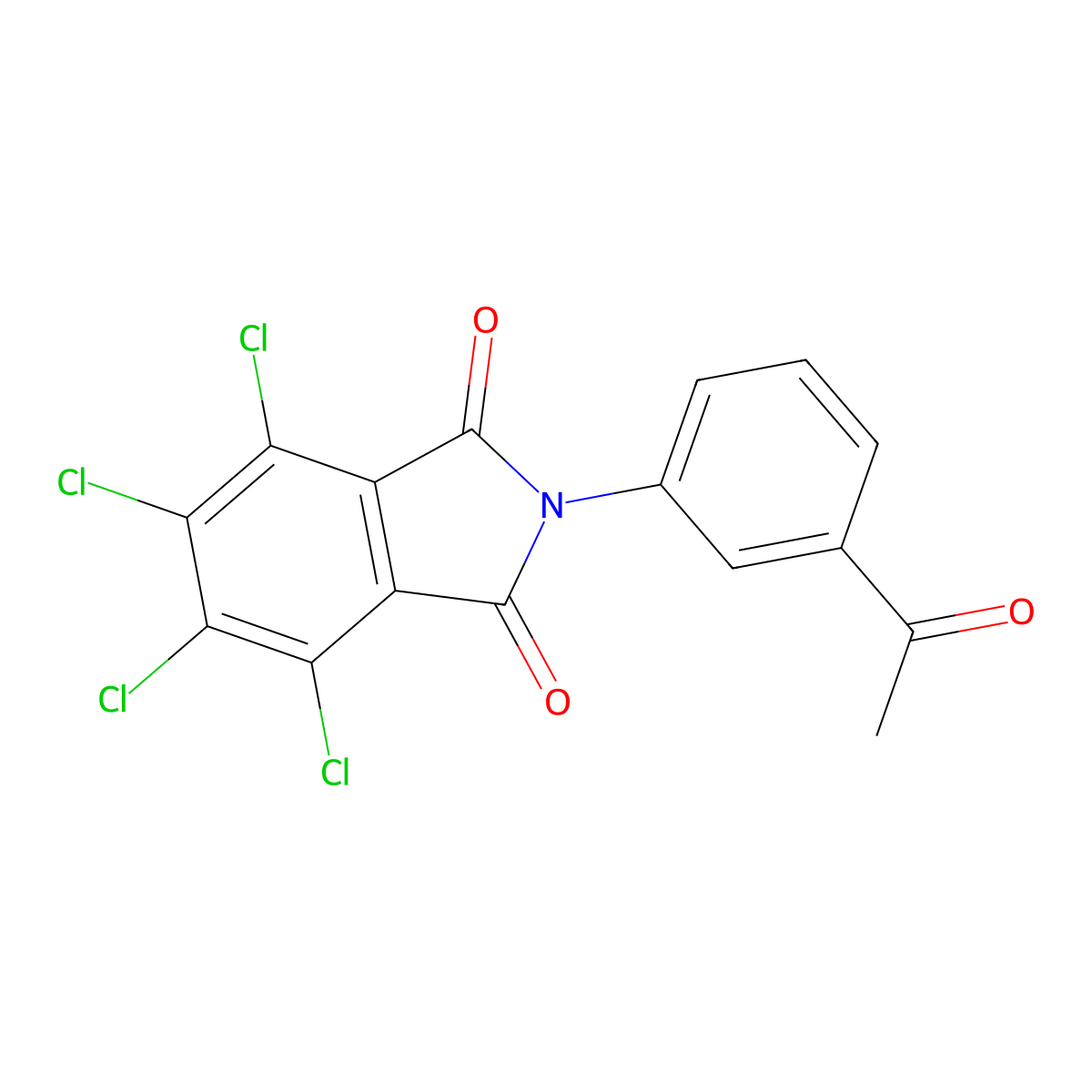 2-(3-Acetylphenyl)-4,5,6,7-tetrachloroisoindole-1,3-dione molecular structure, CAS 850782-37-5