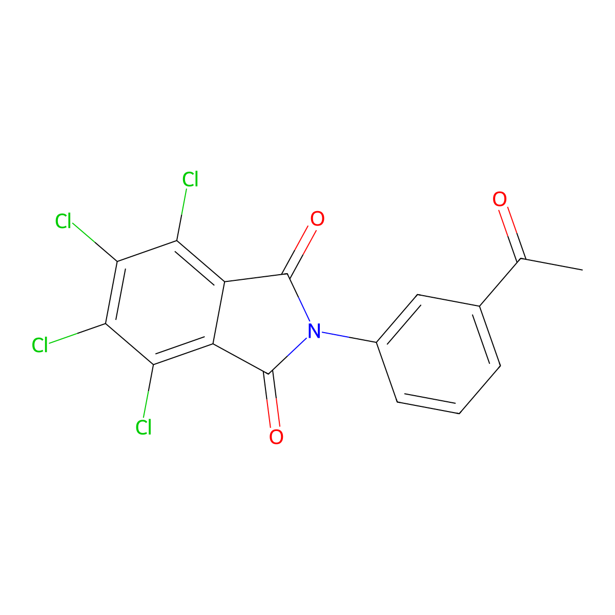 2-(3-Acetylphenyl)-4,5,6,7-tetrachloroisoindole-1,3-dione molecular structure, CAS 850782-37-5