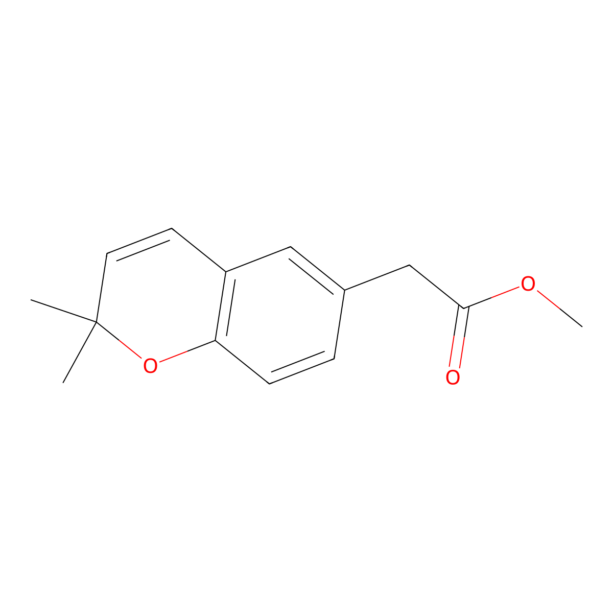 methyl 2-(2,2-dimethyl-2H-chromen-6-yl)acetate molecular structure, CAS 850785-06-7