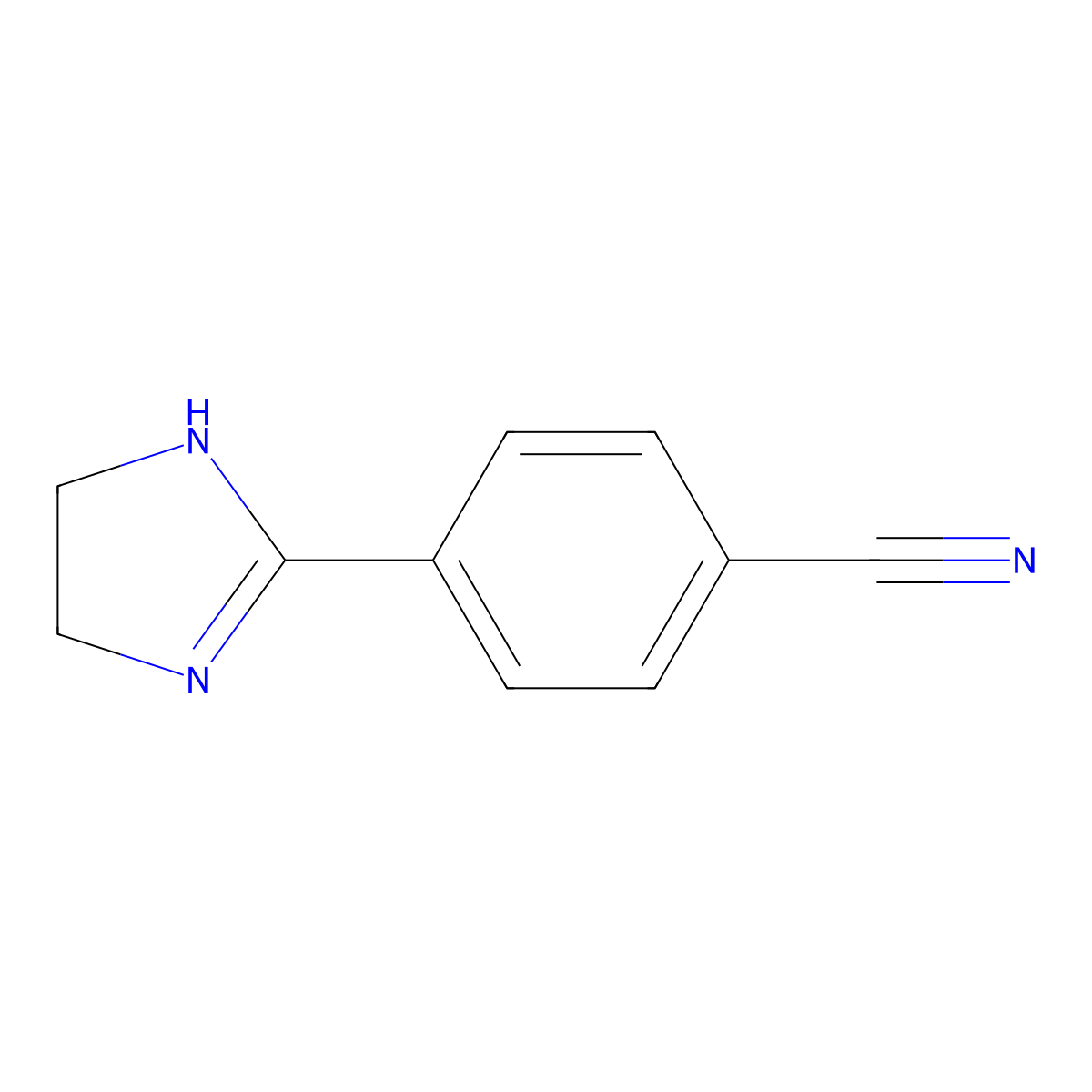 4-(4,5-dihydro-1H-imidazol-2-yl)benzonitrile molecular structure, CAS 850786-33-3