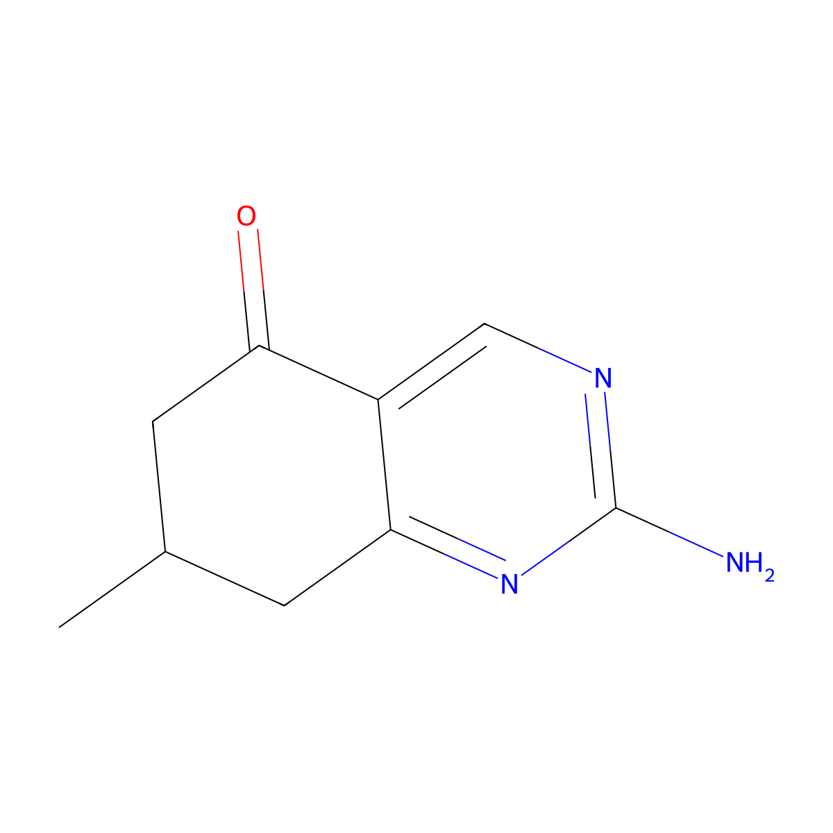 2-amino-7-methyl-7,8-dihydroquinazolin-5(6H)-one molecular structure, CAS 850801-35-3