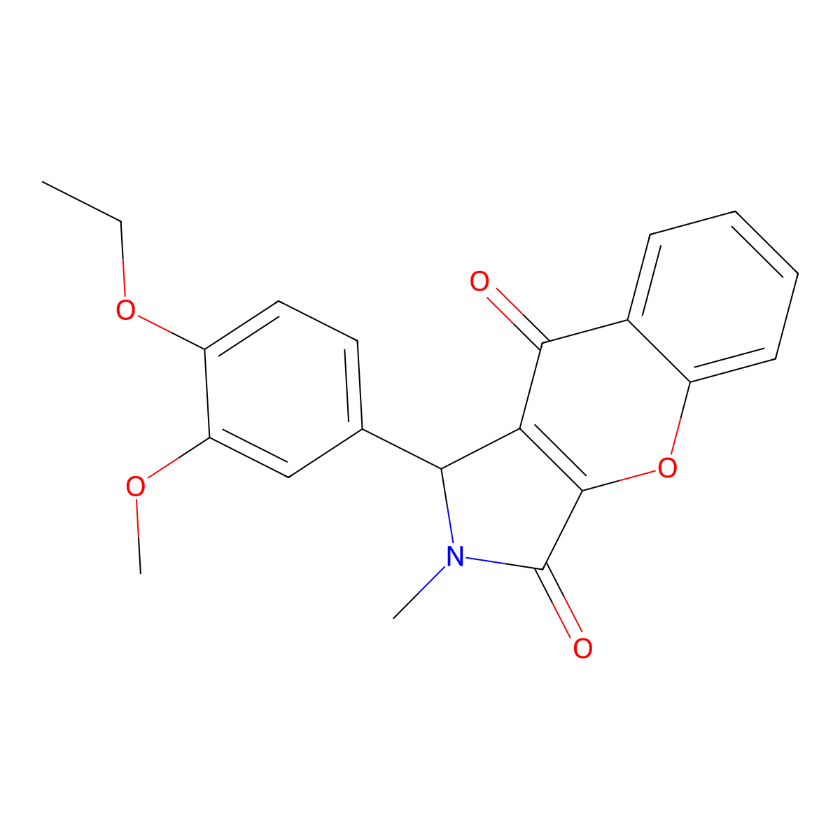 1-(4-Ethoxy-3-methoxyphenyl)-2-methyl-1,2-dihydrochromeno[2,3-c]pyrrole-3,9-dione molecular structure, CAS 850801-60-4