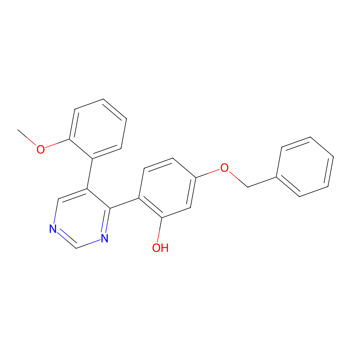 5-(Benzyloxy)-2-[5-(2-methoxyphenyl)pyrimidin-4-yl]phenol molecular structure, CAS 850802-44-7