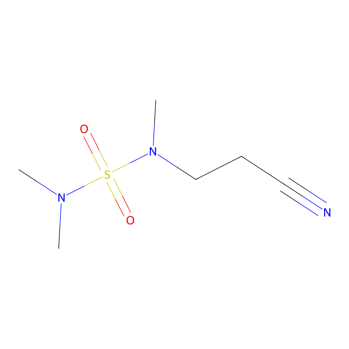 [(2-Cyanoethyl)(methyl)sulfamoyl]dimethylamine molecular structure, CAS 850802-71-0