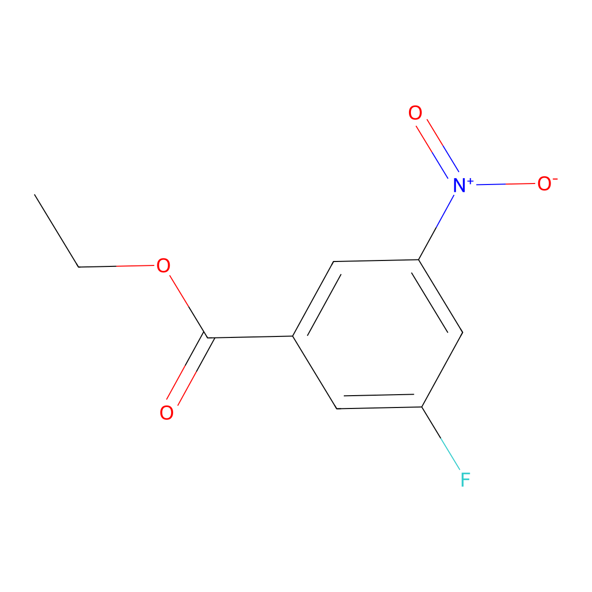 Ethyl 3-fluoro-5-nitrobenzoate molecular structure, CAS 850807-07-7