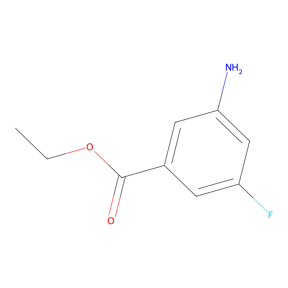 5-Amino-3-fluorobenzoic acid ethyl ester molecular structure, CAS 850807-08-8