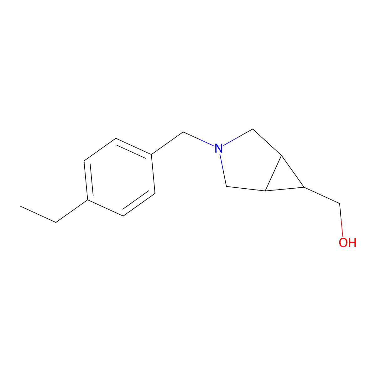 3-[(4-Ethylphenyl)methyl]-3-azabicyclo[3.1.0]hexane-6-methanol molecular structure, CAS 850808-53-6