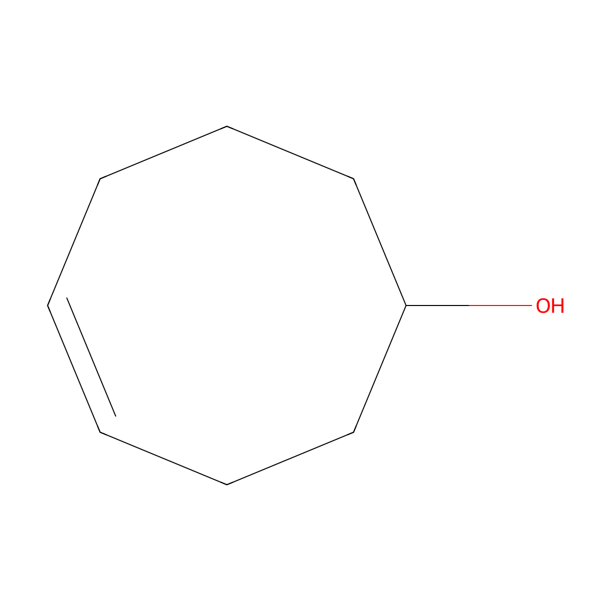 Cyclooct-4-en-1-ol molecular structure, CAS 85081-69-2