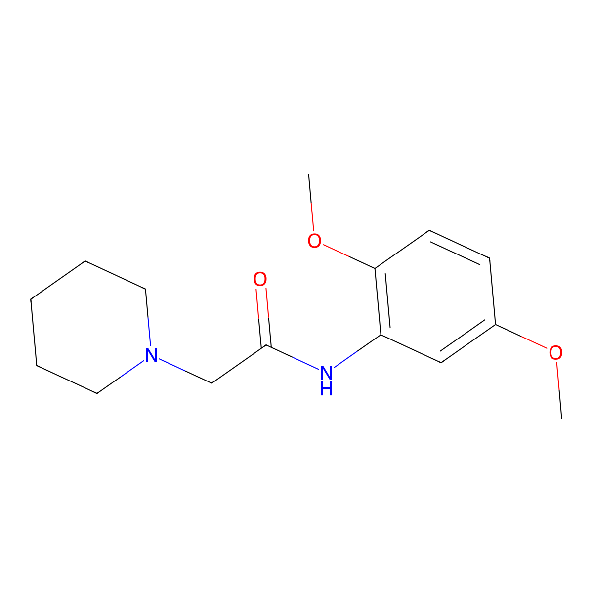 N-(2,5-dimethoxyphenyl)-2-piperidin-1-ylacetamide molecular structure, CAS 850821-62-4