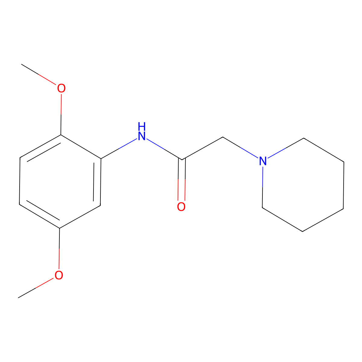 N-(2,5-dimethoxyphenyl)-2-piperidin-1-ylacetamide molecular structure, CAS 850821-62-4