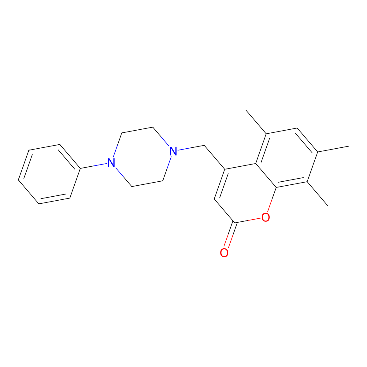 5,7,8-trimethyl-4-[(4-phenylpiperazin-1-yl)methyl]-2H-chromen-2-one molecular structure, CAS 850828-14-7