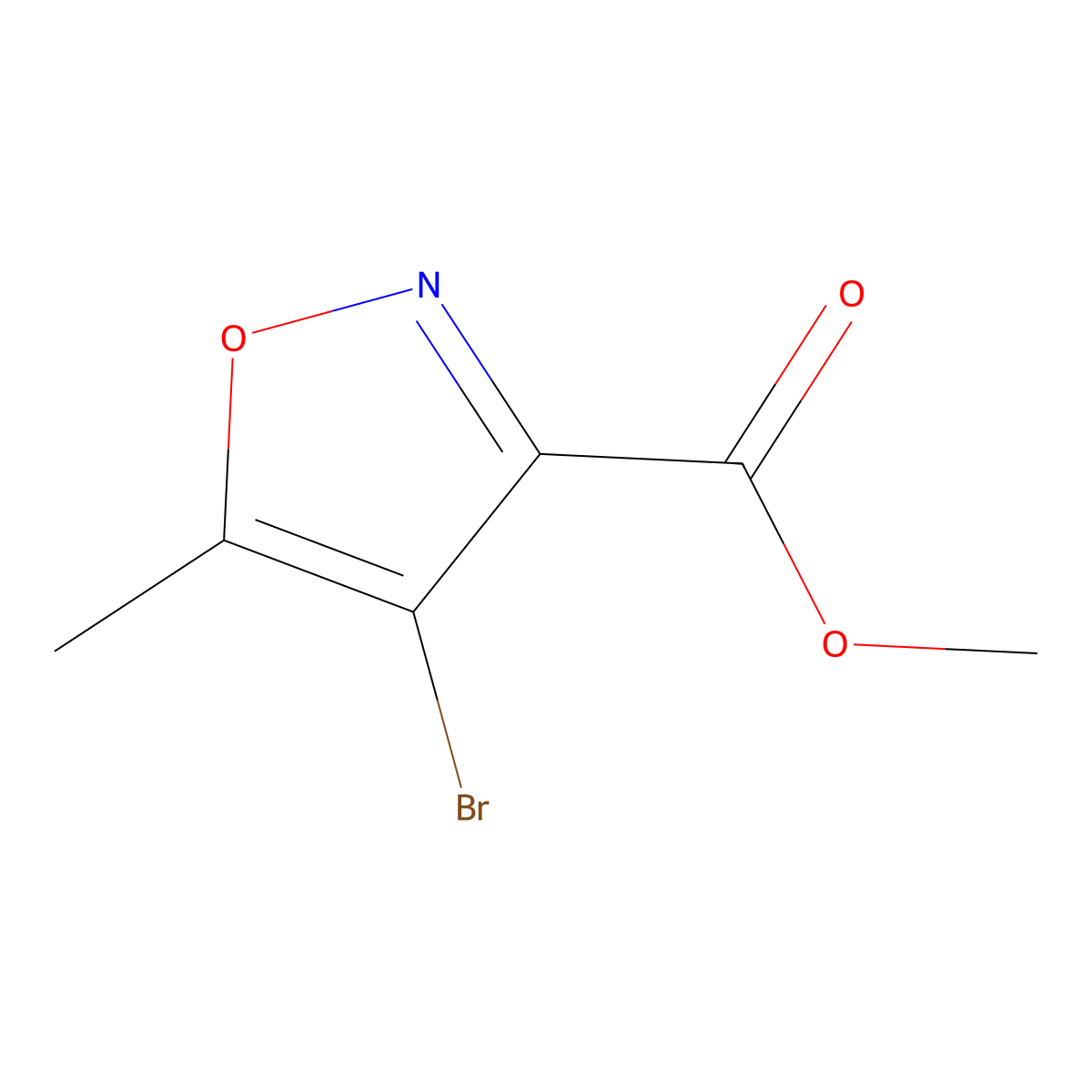 Methyl 4-bromo-5-methyl-1,2-oxazole-3-carboxylate molecular structure, CAS 850832-54-1