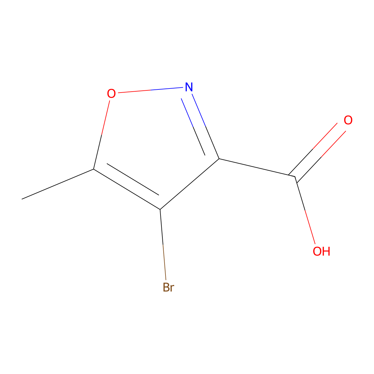 4-Bromo-5-methylisoxazole-3-carboxylic acid molecular structure, CAS 850832-55-2