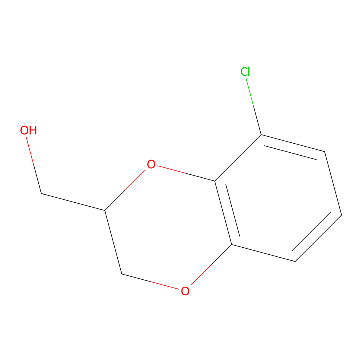 (8-Chloro-2,3-dihydro-1,4-benzodioxin-2-yl)methanol molecular structure, CAS 85084-65-7