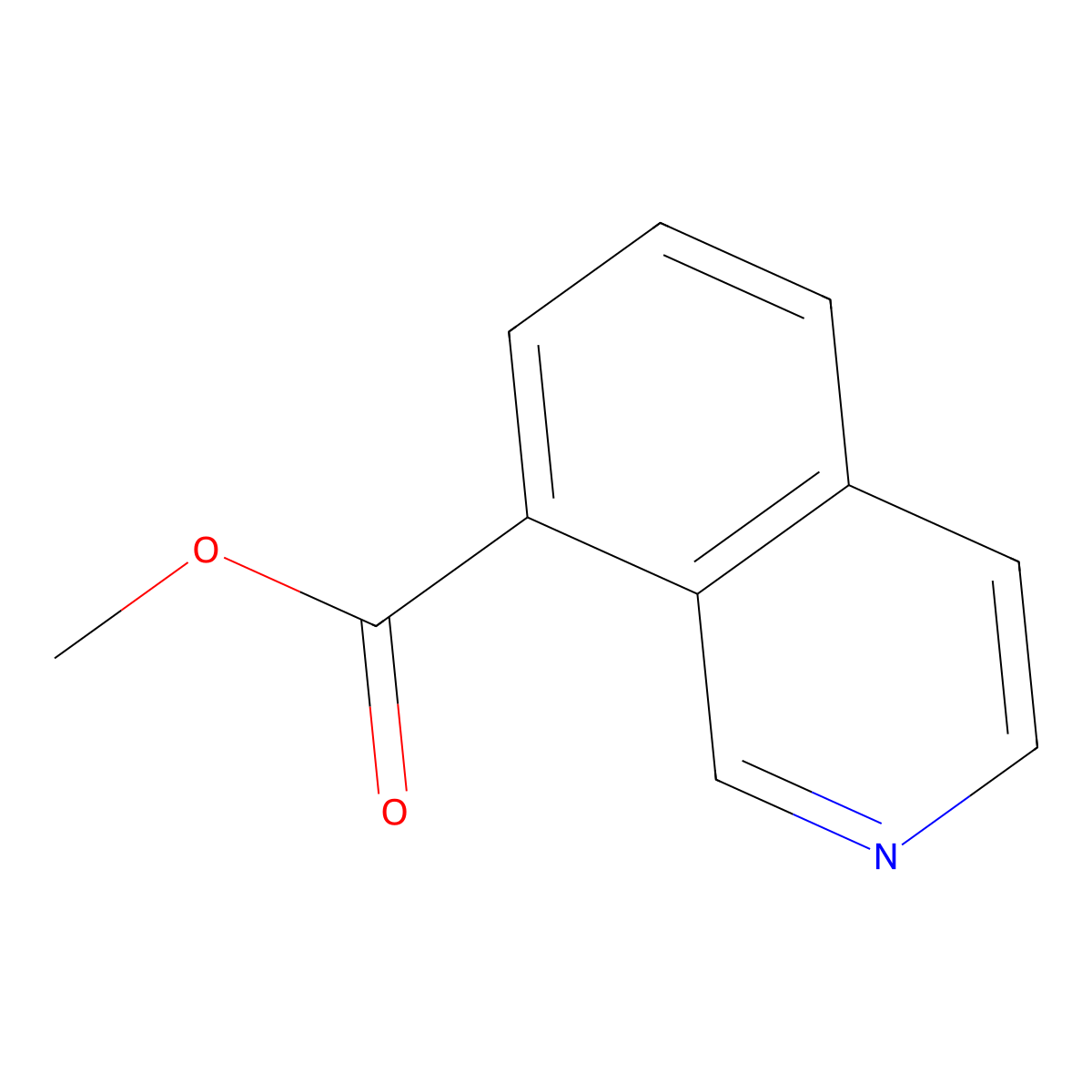 Methyl isoquinoline-8-carboxylate molecular structure, CAS 850858-56-9