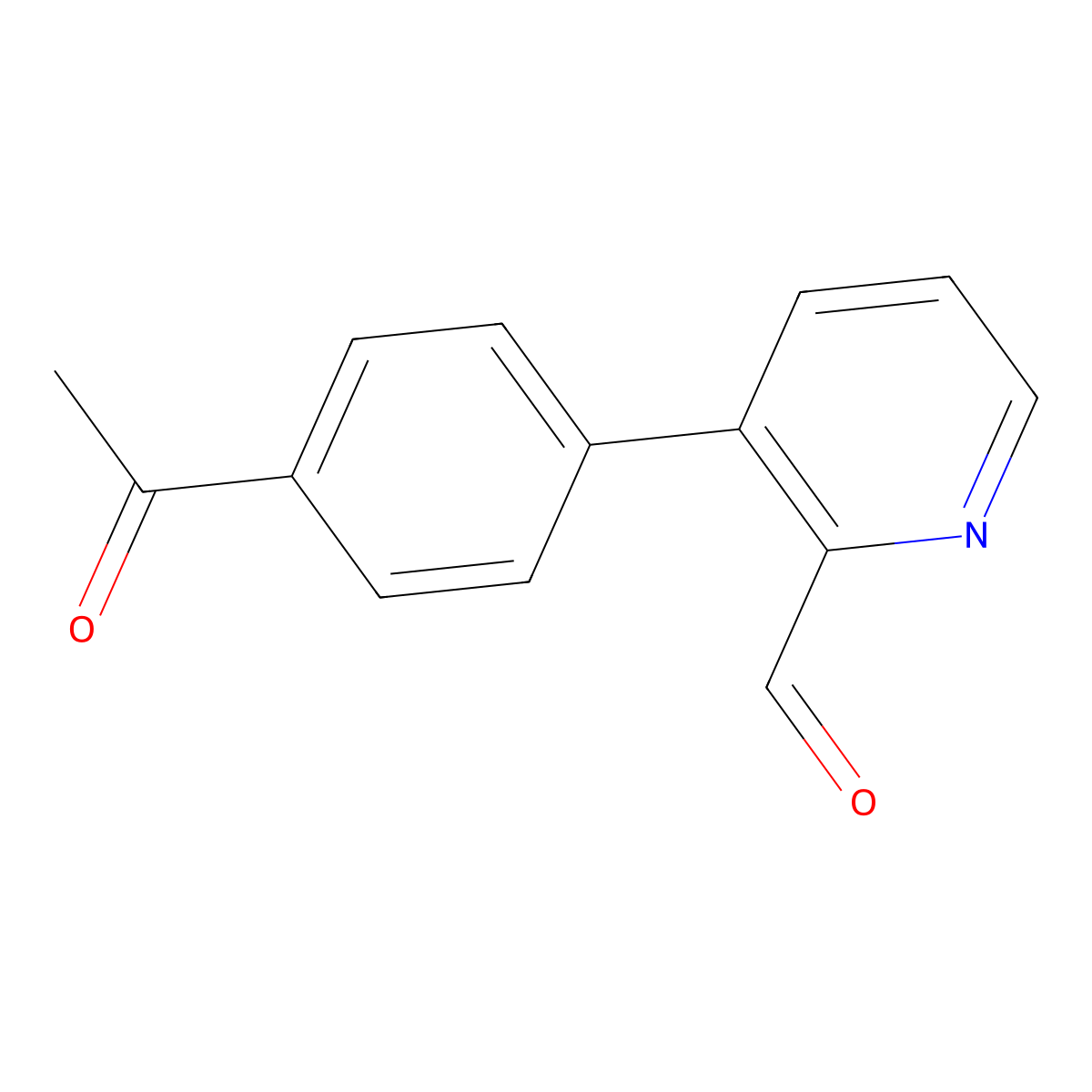 3-(4-Acetylphenyl)-2-pyridinecarboxaldehyde molecular structure, CAS 850859-99-3