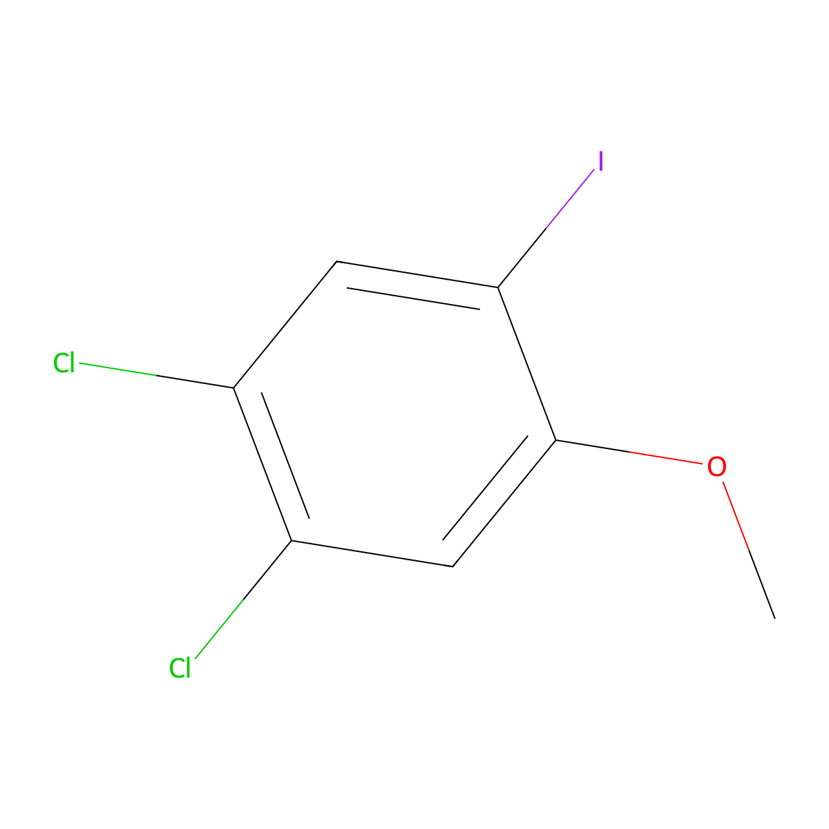 1,2-Dichloro-4-iodo-5-methoxybenzene molecular structure, CAS 850864-47-0
