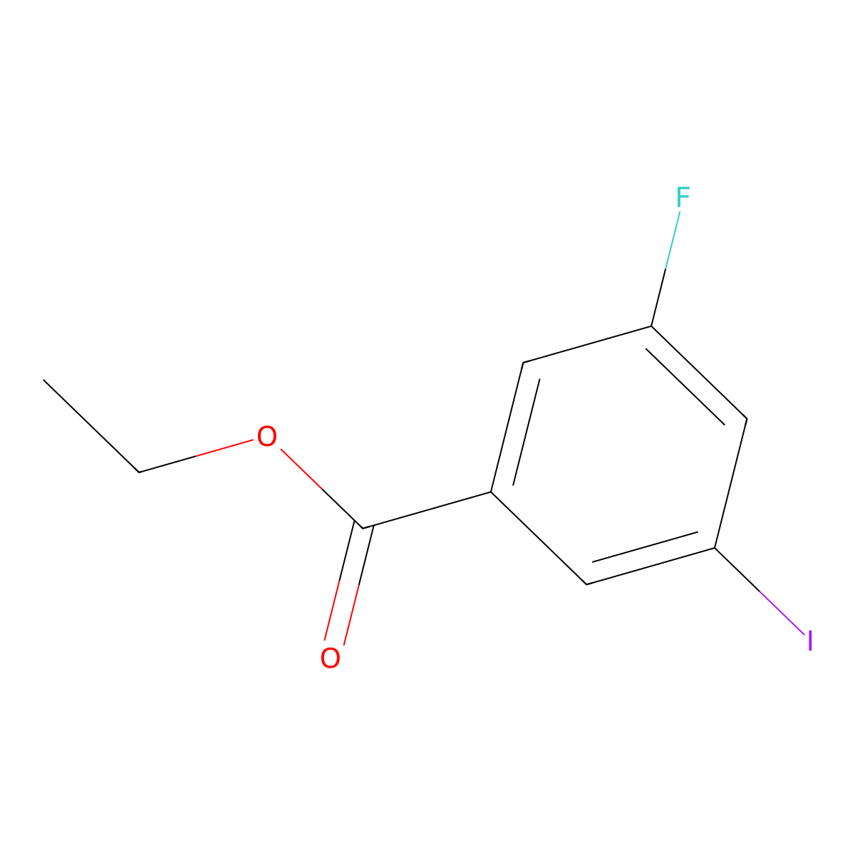 Ethyl 3-fluoro-5-iodobenzoate molecular structure, CAS 850864-48-1