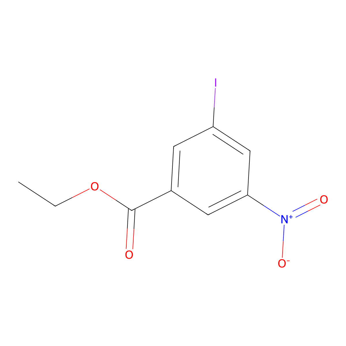 Ethyl 3-iodo-5-nitrobenzoate molecular structure, CAS 850864-49-2